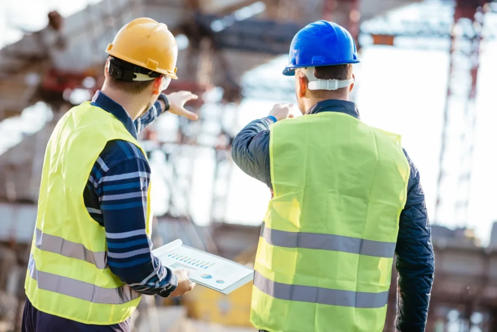 Beispielbild Baustelle mit Lastaufnahmemitteln